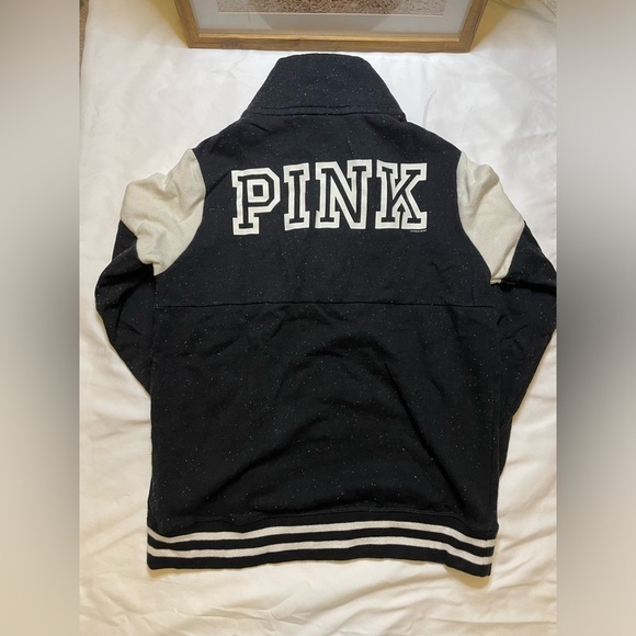 PINK size xsmall black white specked pull over sweater - Picture 3 of 5